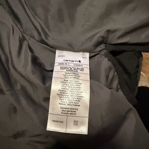 Carhartt Women's Rain Defender Loose-Fit Hooded Jacket Fleece-Lined Sz Small - Picture 10 of 14